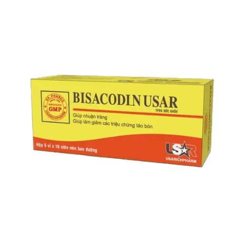 BISACODIN USAR (Hộp 05 vỉ x 10 viên)
(Hết hàng)