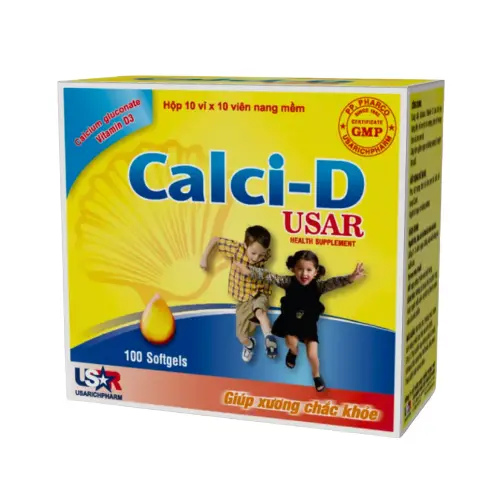 CALCI-D USAR (Oval)  (Hộp 10 vỉ x 10 viên)