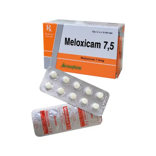 MELOXICAM 7,5mg  (Hộp 10 vỉ x 10 viên)