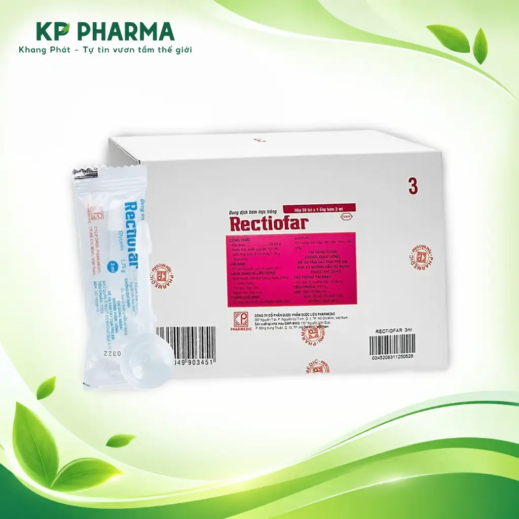 RECTIOFAR (TÚI 3ML - HỘP 50 TÚI) - PHARMEDIC