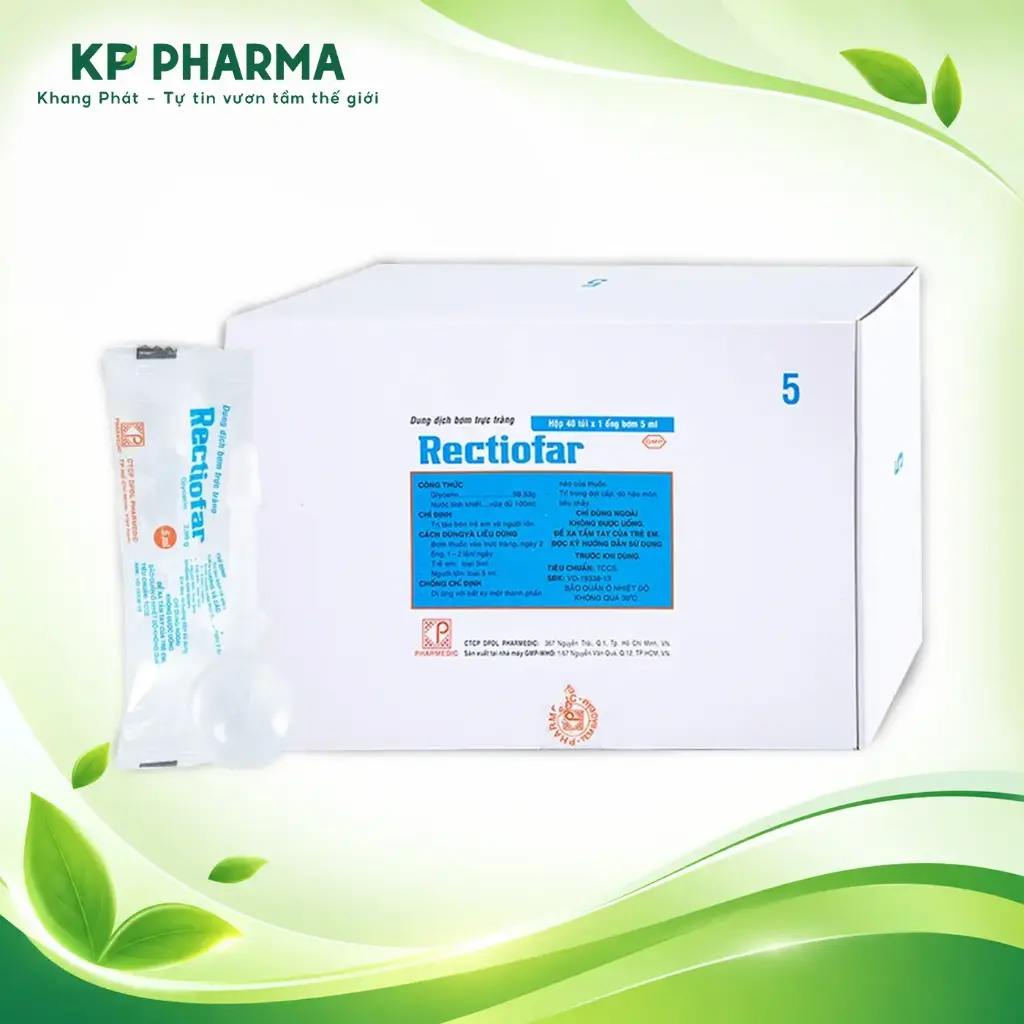 RECTIOFAR (TÚI 5ML - HỘP 40 TÚI) - PHARMEDIC
