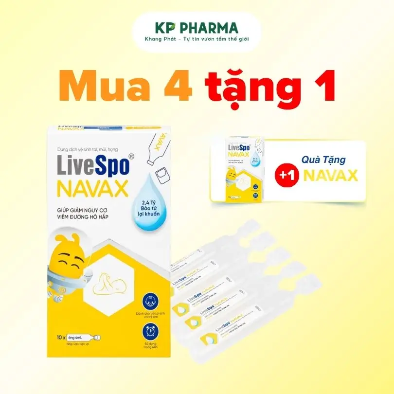 LIVESPO® NAVAX cho trẻ sơ sinh và trẻ em (10 ống/hộp)