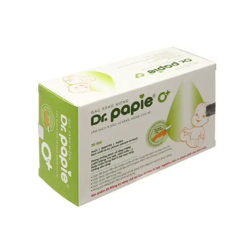 Gạc răng miệng Dr.Papie 0+
(Hộp 30 gói)