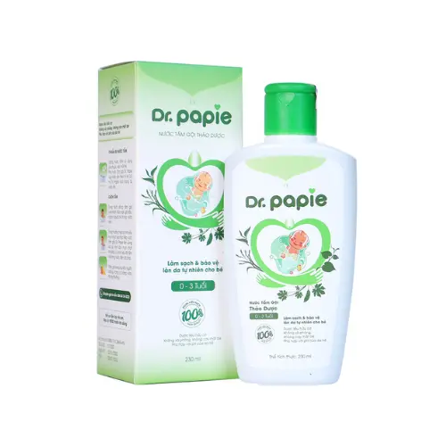 Nước tắm gội thảo dược
Dr.Papie (Chai 230ml)
