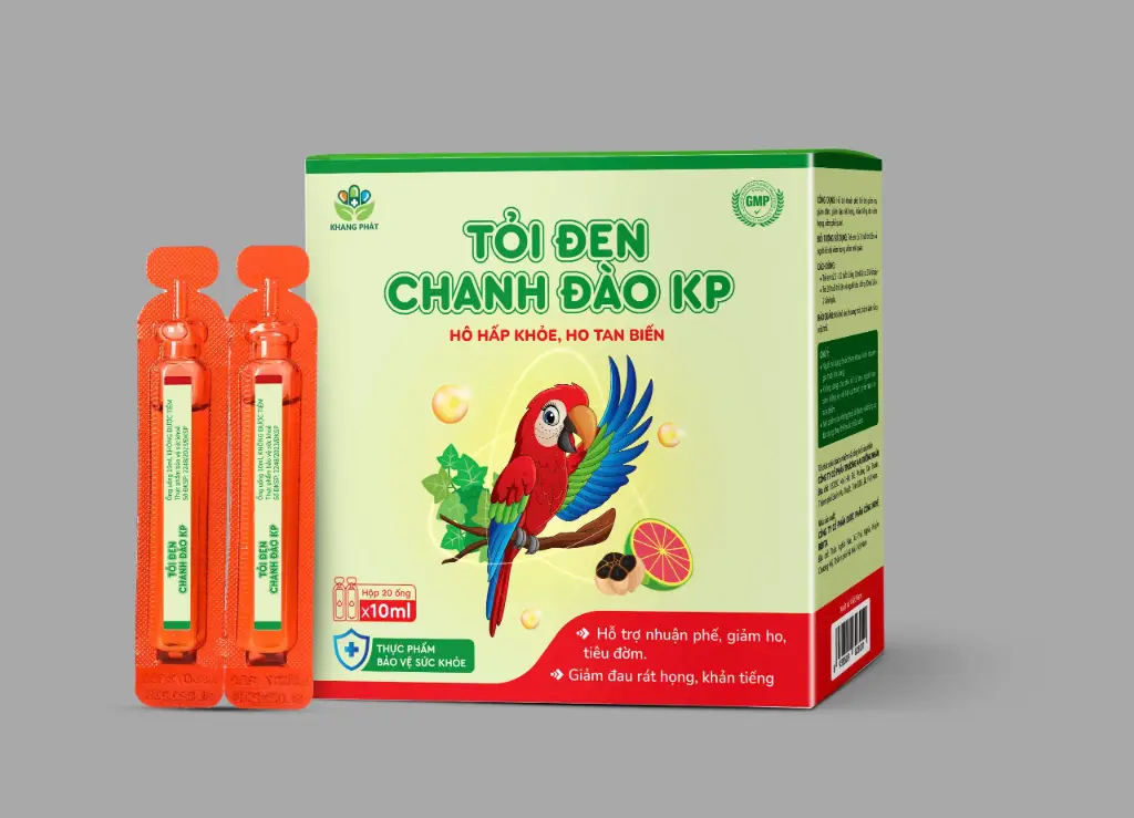TỎI ĐEN CHANH ĐÀO KP (Hộp 20 ống x 10ml)