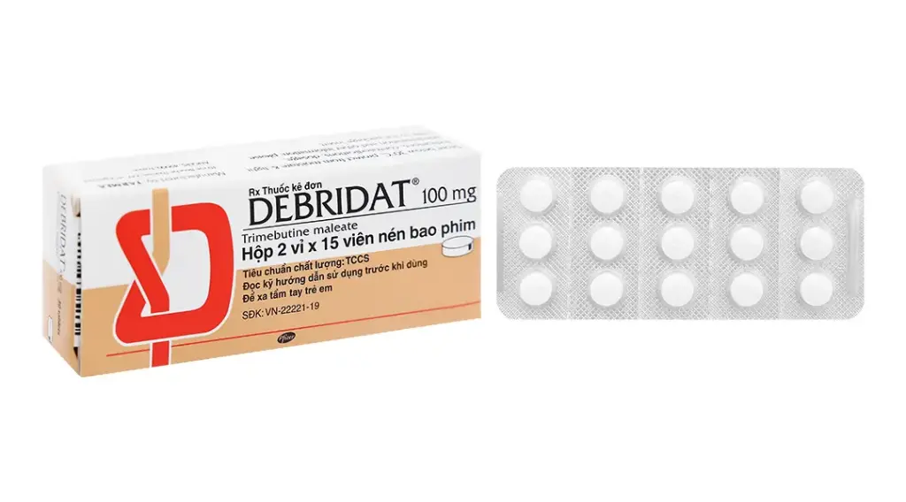 Debridat trimebutine 100mg  (Hộp 2 vỉ x 15 viên)