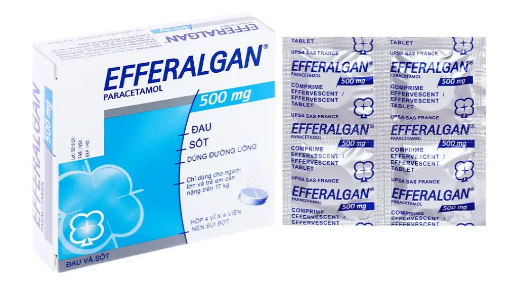 EFFERALGAN 500MG ( Hộp 4 vỉ x 4 viên) 