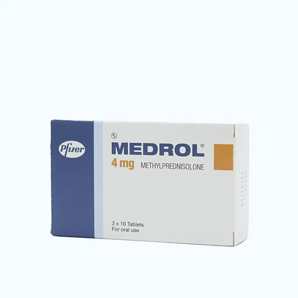 Medrol 4mg (Hộp 3 vỉ x 10 viên ) 
