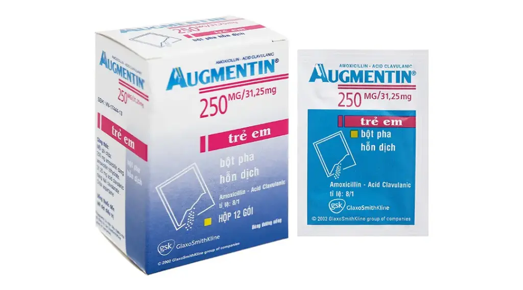 AUGMENTIN 250mg/31.25mg (Hộp 12 gói bột)