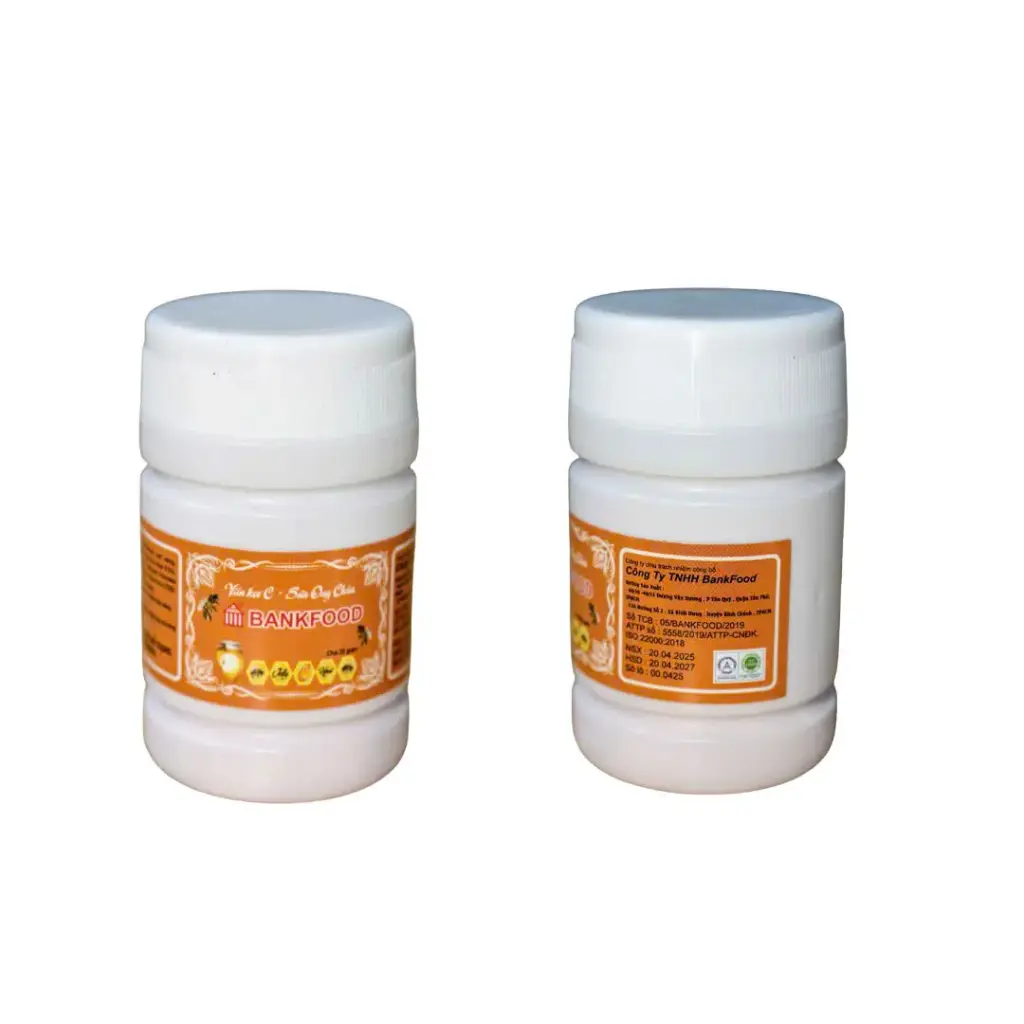 VIÊN KẸO C - SỮA ONG CHÚA BANKFOOD (CHAI 20G - LỐC 10 CHAI)