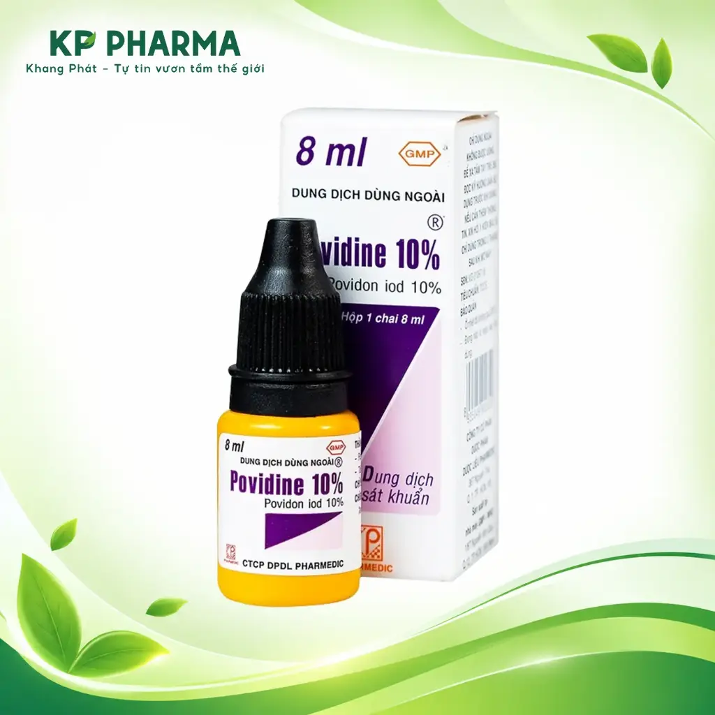POVIDINE 10% (LỌ 8ML - LỐC 10 CHAI) - PHARMEDIC