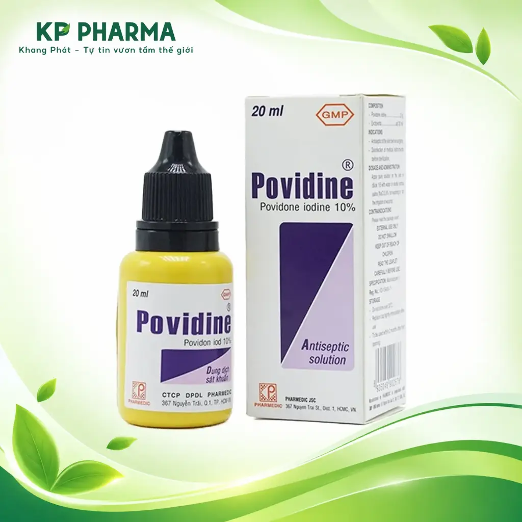 POVIDINE 10% (LỌ 20ML - LỐC 10 CHAI) - PHARMEDIC