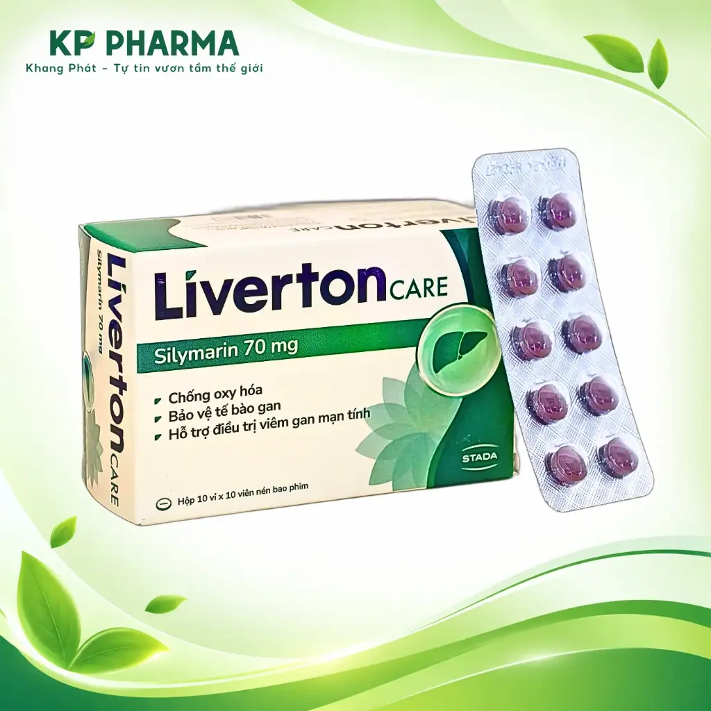 LIVERTONCARE - SILYMARIN 70MG (HỘP 10 VỈ X 10 VIÊN) - STADA