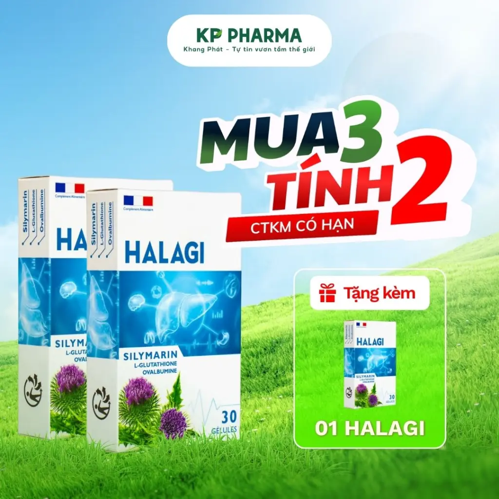 VIÊN UỐNG BỔ GAN - HALAGI (HỘP 30 VIÊN) - PHÁP