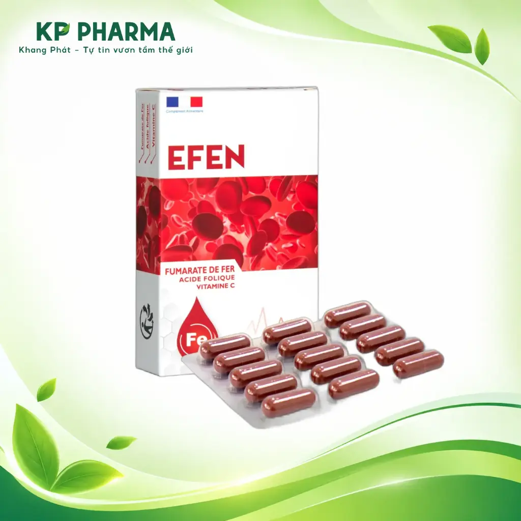 EFEN - VIÊN UỐNG BỔ SUNG SẮT PHÁP (HỘP 30 VIÊN) - PHYTEX PHARMA