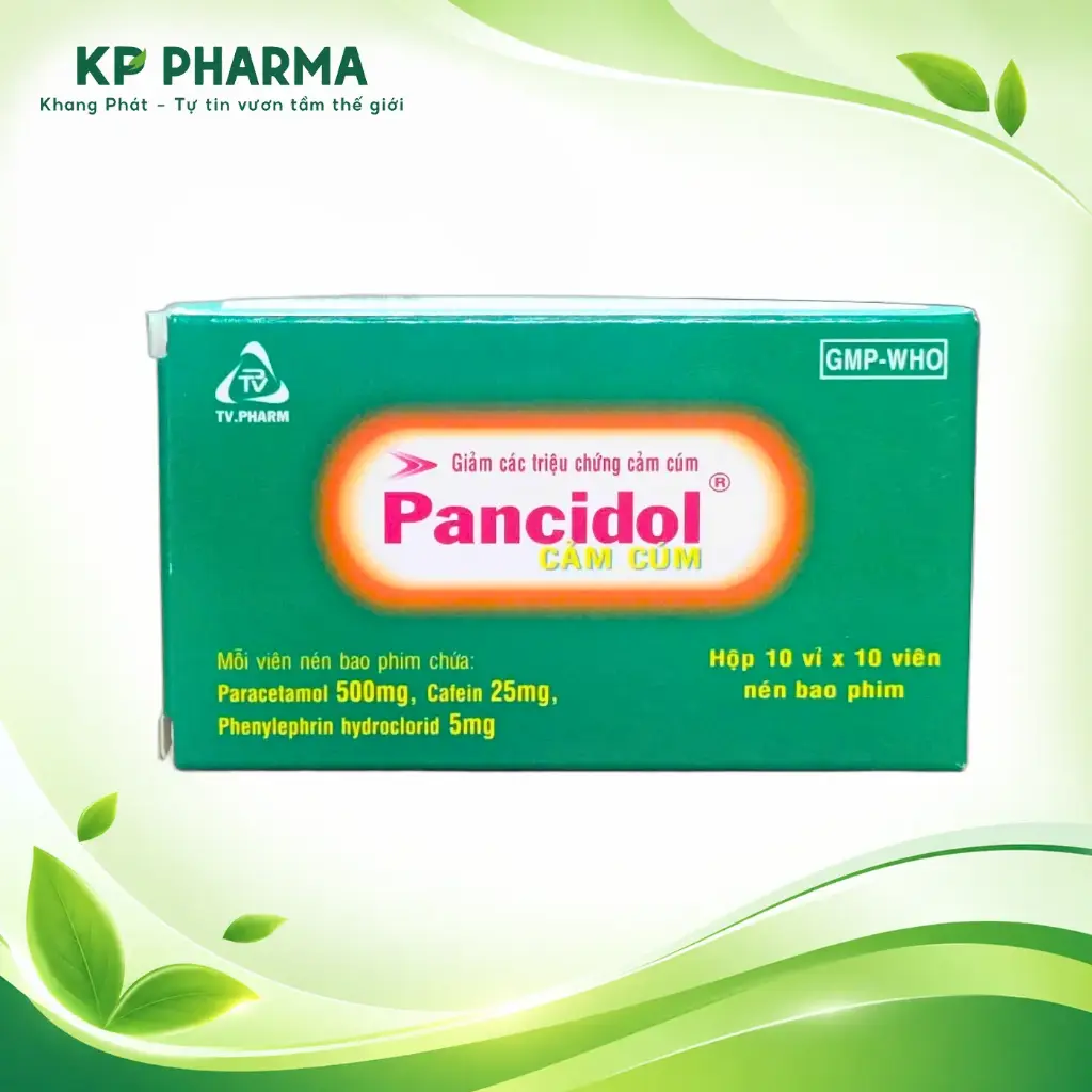 PANCIDOL CẢM CÚM (HỘP 10 VỈ X 10 VIÊN) - TV.PHARM