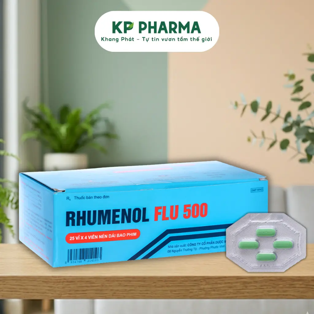 MEDIPHARCO - RHUMENOL FLU 500MG (HỘP 100 VIÊN)