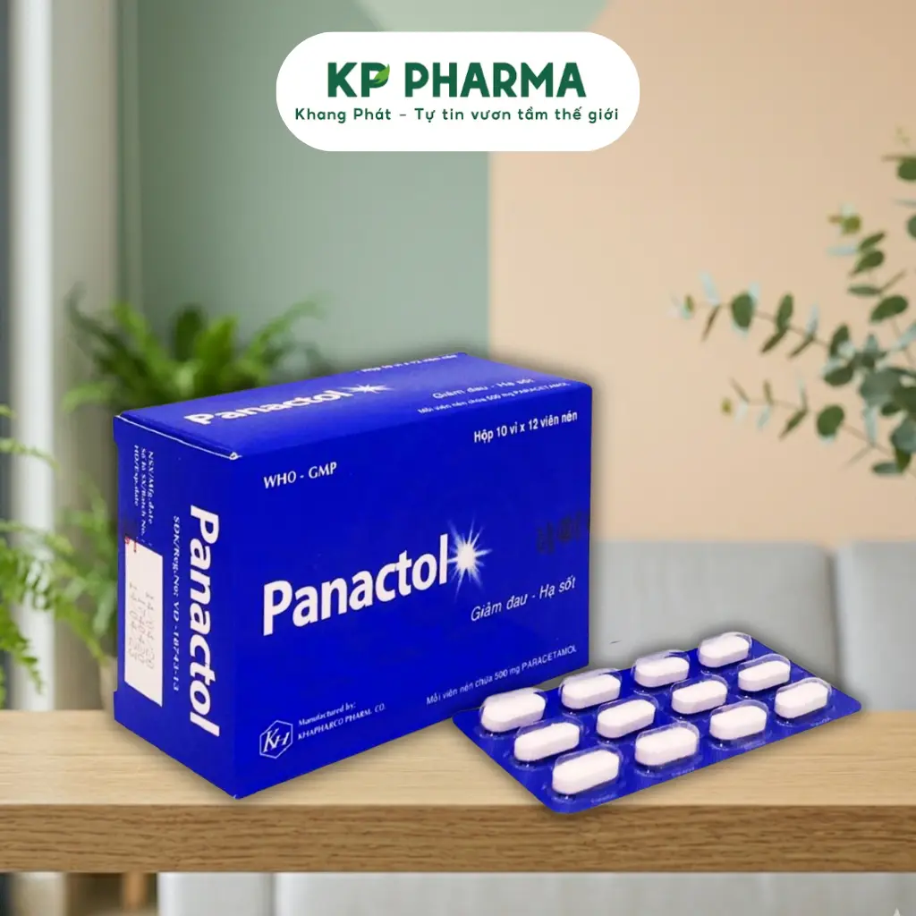 KHAPHARCO - PANACTOL 500MG (HỘP 12 VIÊN X 20 VỈ)