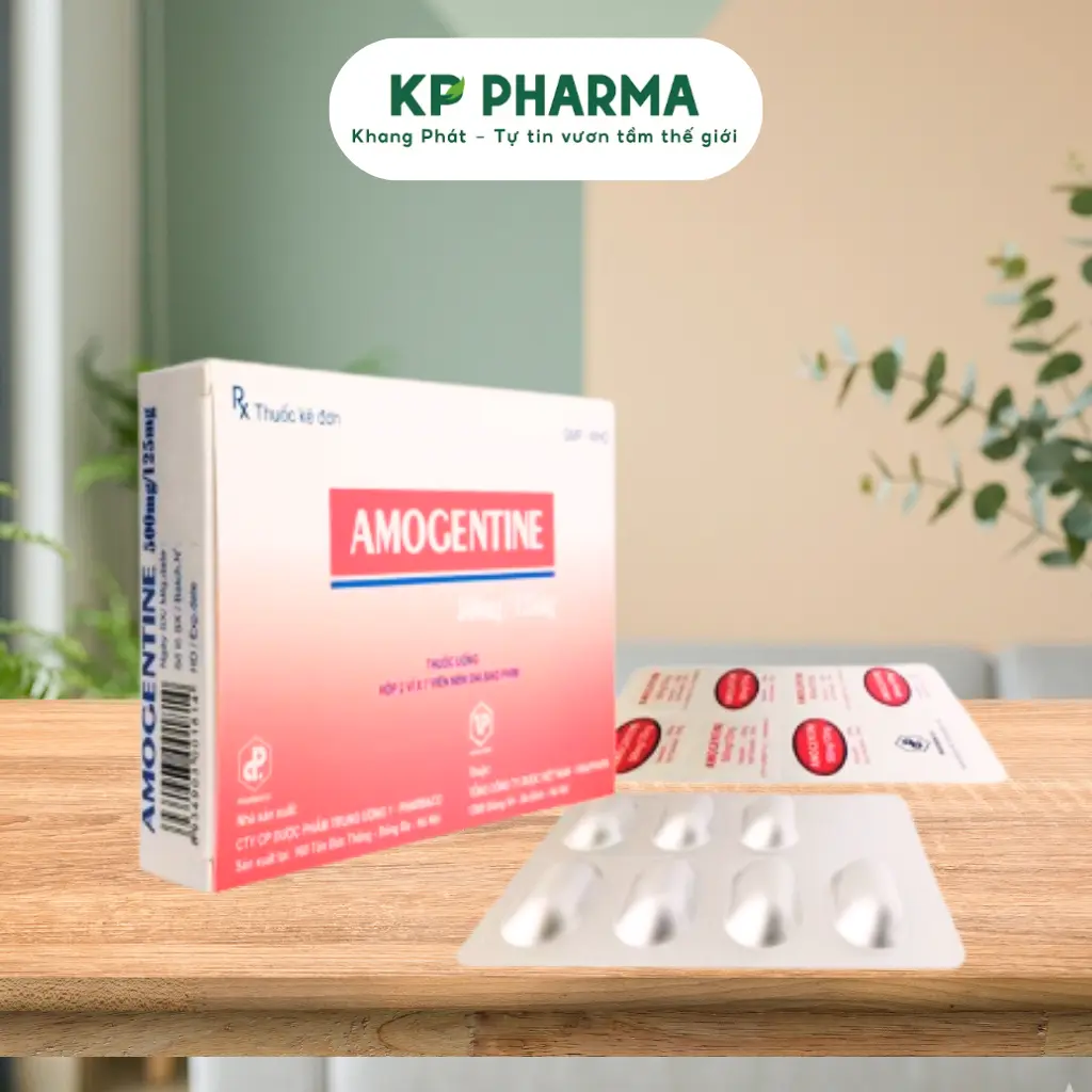 PHARBACO (TW1) - AMOGENTINE 500MG/125MG - (HỘP 2 VỈ X 7 VIÊN)