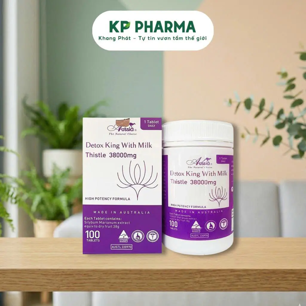 Thực phẩm bảo vệ sức khỏe Detox King with Milk Thistle 38000mg