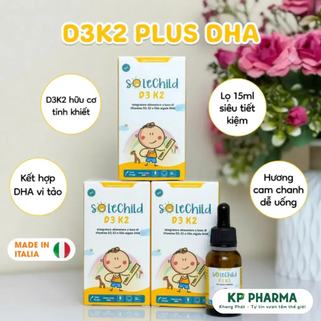 SOLECHILD D3K2 - PLUS DHA - (HỘP 1 LỌ X 15ML)