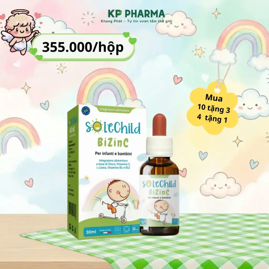 SOLECHILD BIZINC - KẼM HỮU CƠ - (HỘP 1 LỌ X 30ML)