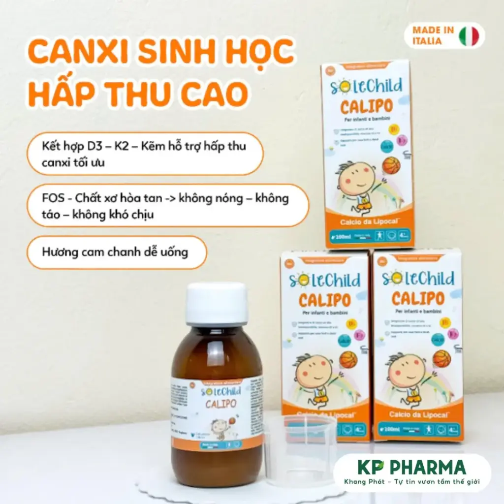SOLECHILD CALIPO - BỔ SUNG CANXI - (HỘP 1 LỌ X 100ML)
