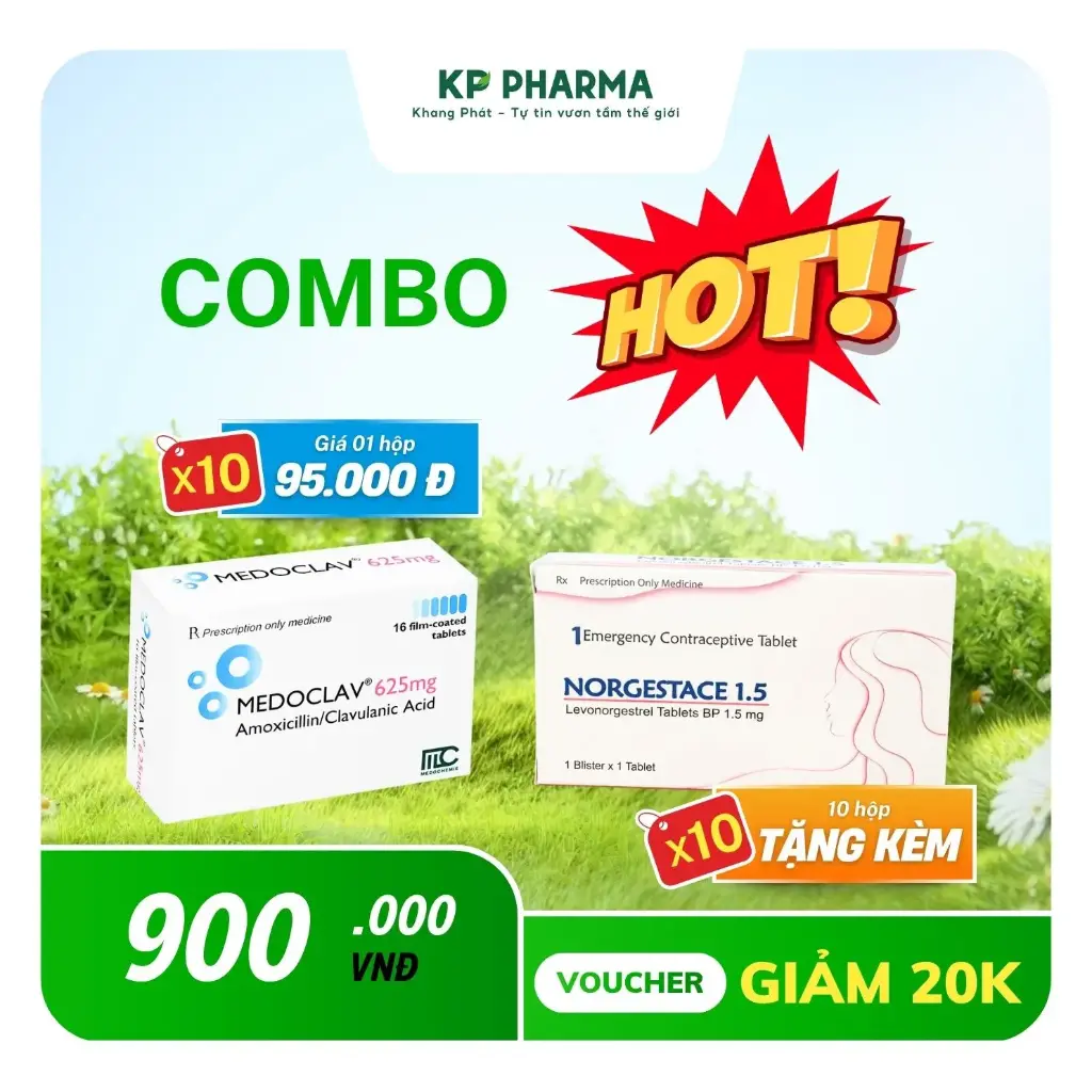 COMBO MÙA NÓNG - 10H MEDOCLAV + 10H NORGESTACE 1.5