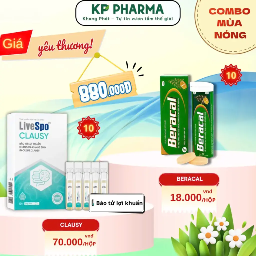 COMBO MÙA NÓNG - 10 HỘP CLAUSY + 10 TUÝP BERACAL 