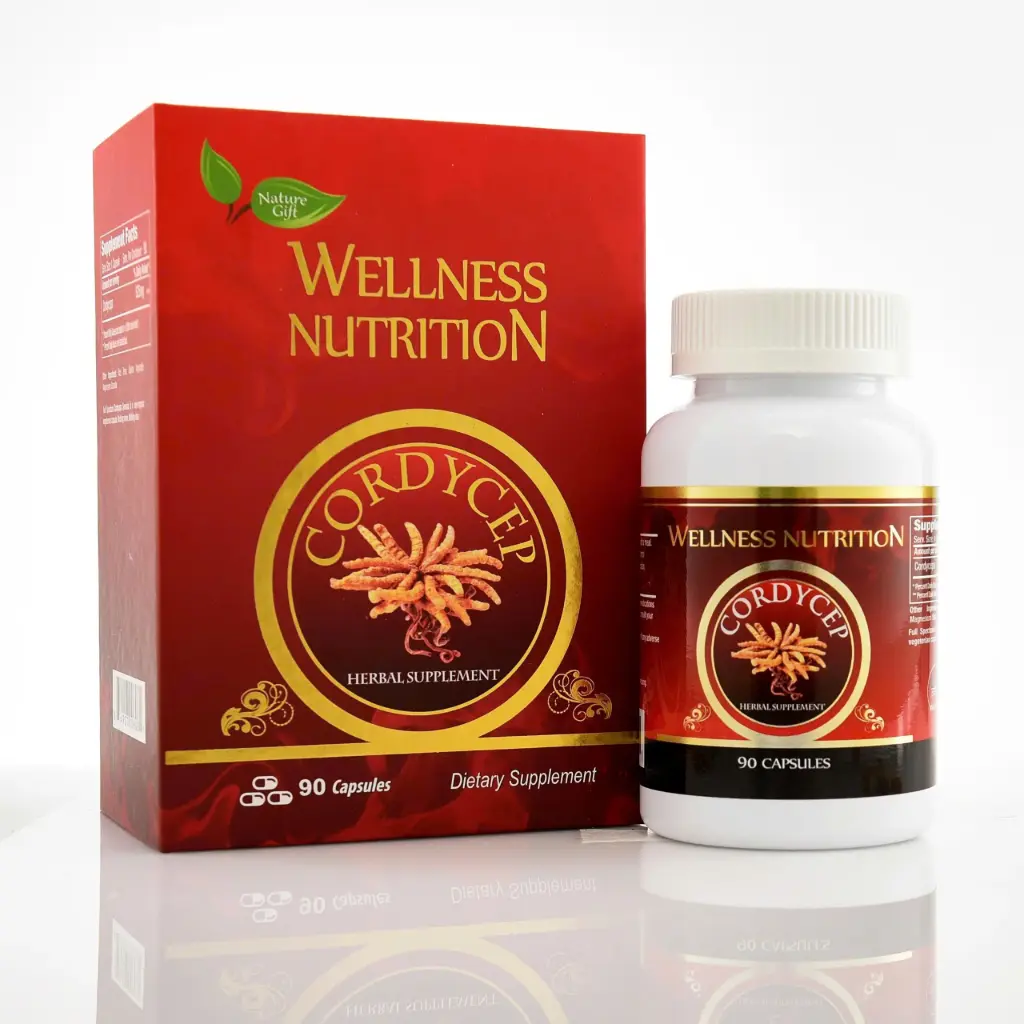 NATURE GIFT - WELLNESS NUTRITION CORDYCEPS - Viên uống bồi bổ sức khỏe - (Hộp 1 Lọ x 90 viên)