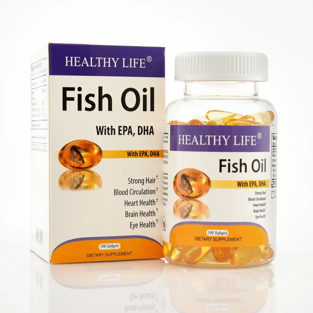 NATURE GIFT - HEALTHY LIFE FISH OIL - Viên uống bổ sung Omega 3 - (Hộp 1 lọ x 100 viên)