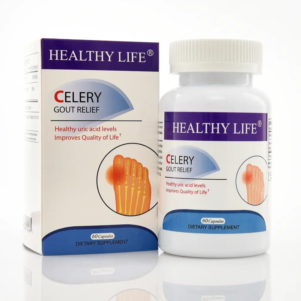 NATURAL GIFT - HEALTHY LIFE CELERY - Viên uống hỗ trợ điều trị Gout - (Hộp 1 Lọ x 60 viên)