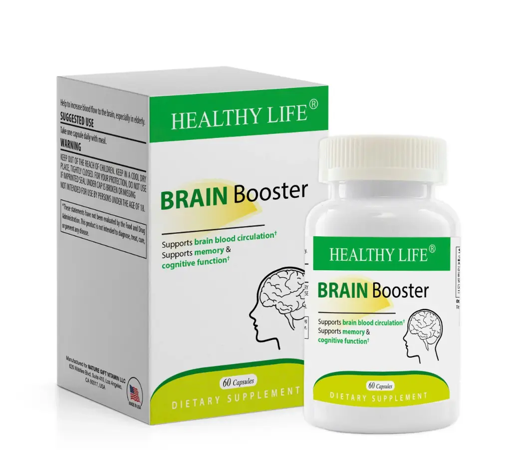 HEALTHY LIFE BRAIN BOOSTER - Viên uống tăng cường trí nhớ - (Hộp 1 Lọ x 60 viên)