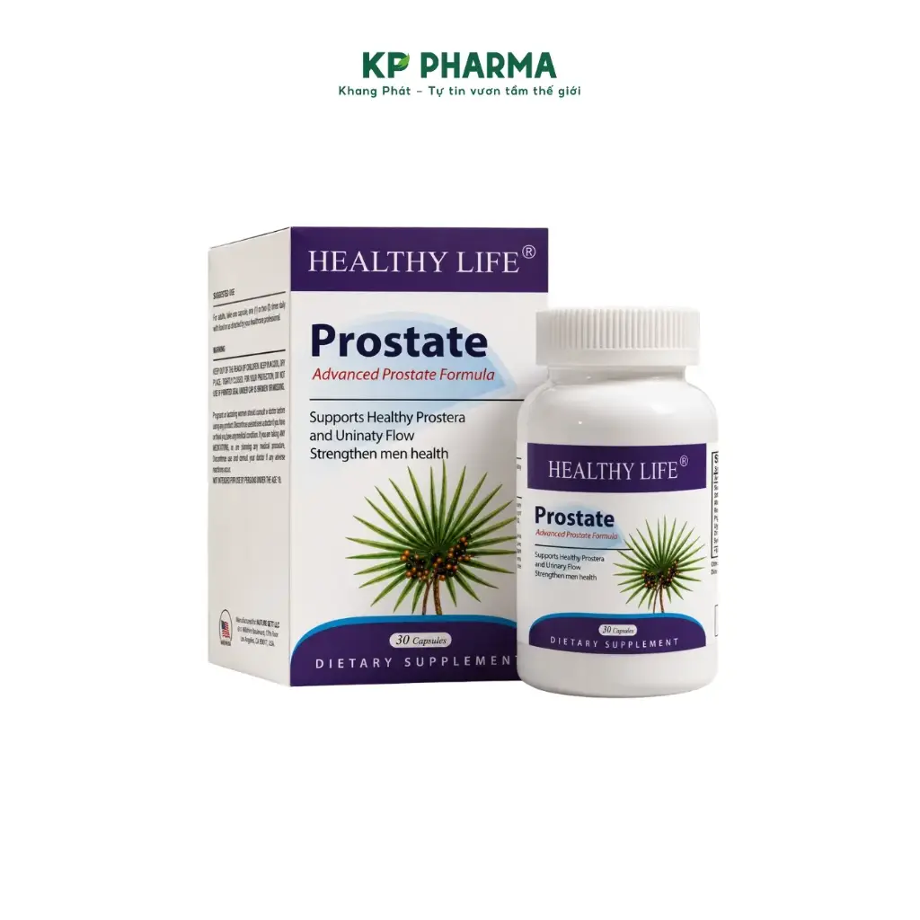 HEALTHY LIFE PROSTATE - Viên uống hỗ trợ tuyến tiền liệt - (Hộp 1 Lọ x 30 viên)