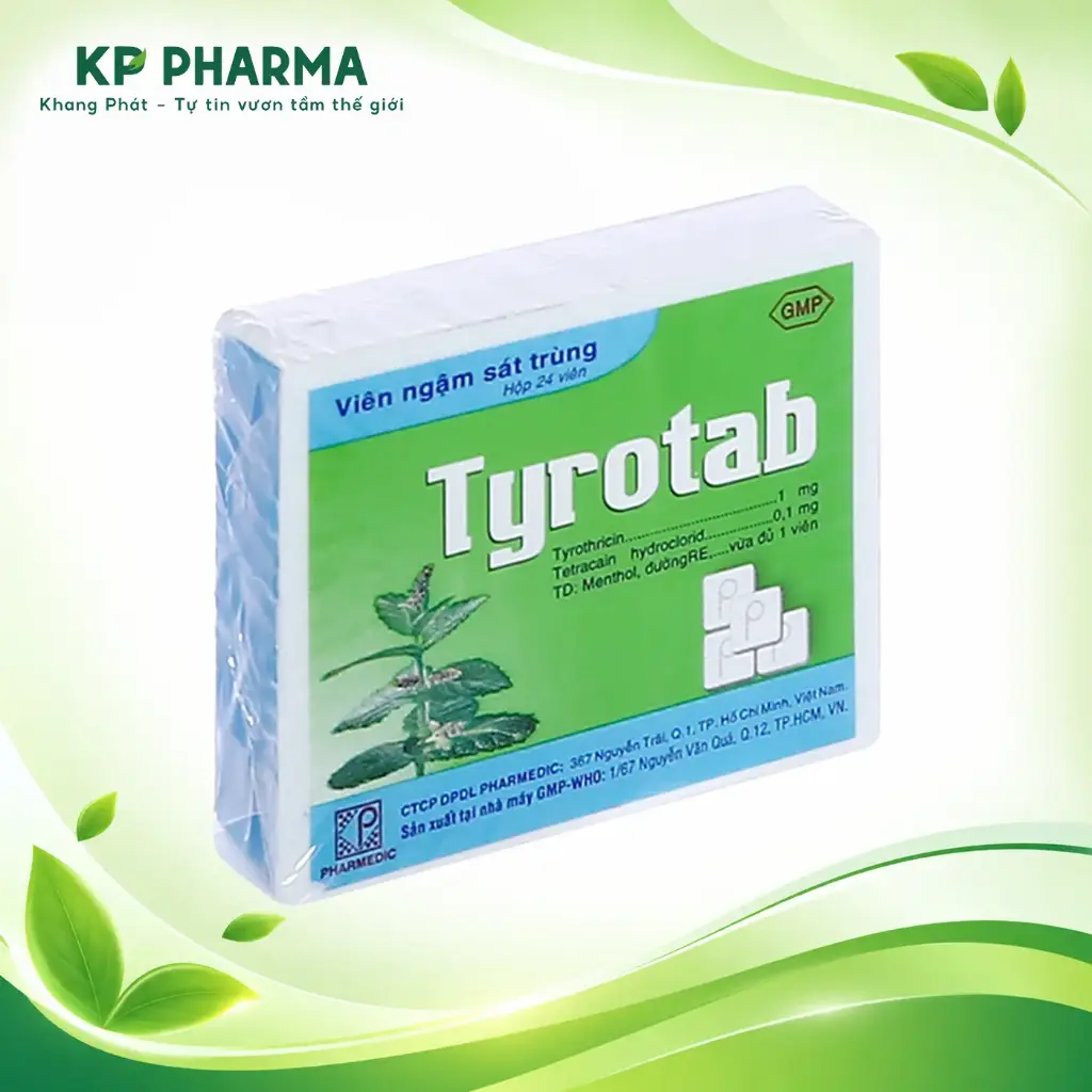 TYROTAB (HỘP NHỰA - 24 VIÊN) - PHARMEDIC
