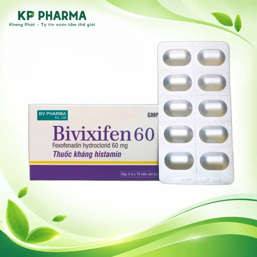 BIVIXIFEN 60MG (HỘP 3 VỈ X 10 VIÊN) - BV PHARMA