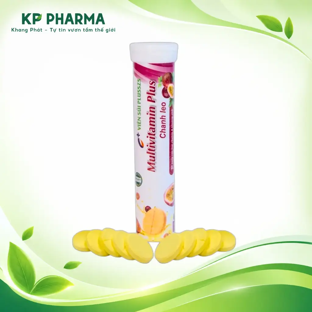 VIÊN SỦI PLUSSZS - MULTIVITAMIN PLUS CHANH LEO (TUÝP 20 VIÊN)