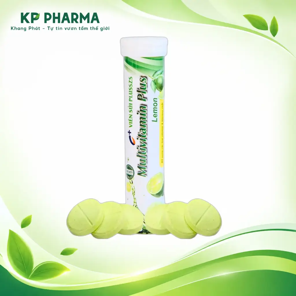 VIÊN SỦI PLUSSZS - MULTIVITAMIN PLUS LEMON - CHANH TƯƠI (TUÝP 20 VIÊN)