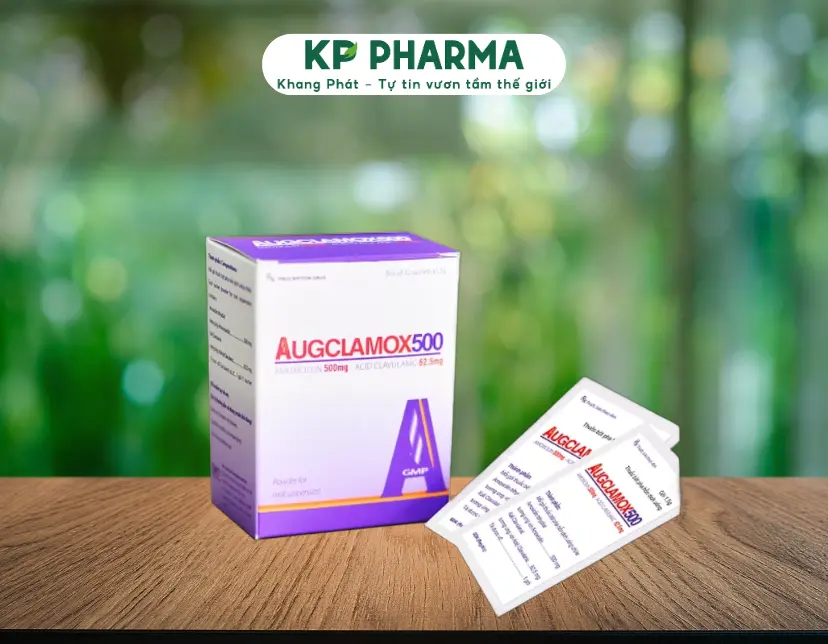 AUGCLAMOX 500MG- (HỘP 1 TÚI X 12 GÓI X 1,5G)