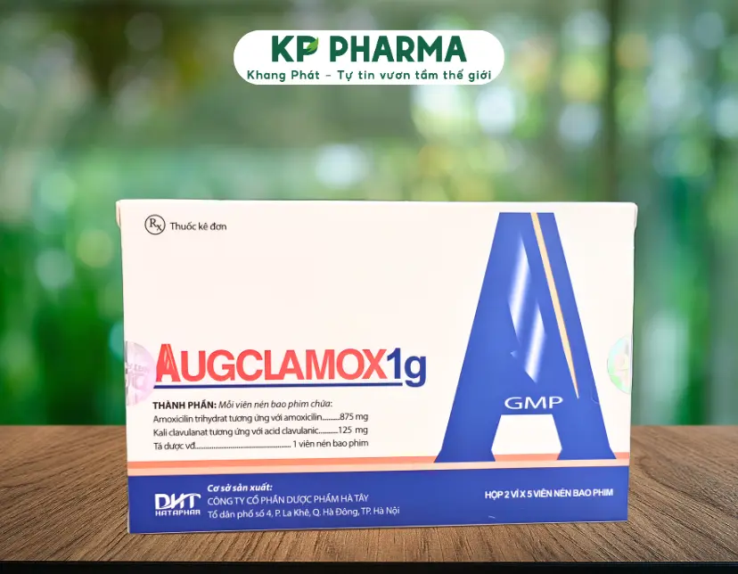 AUGCLAMOX 1G - (HỘP 2 VỈ X 5 VIÊN)