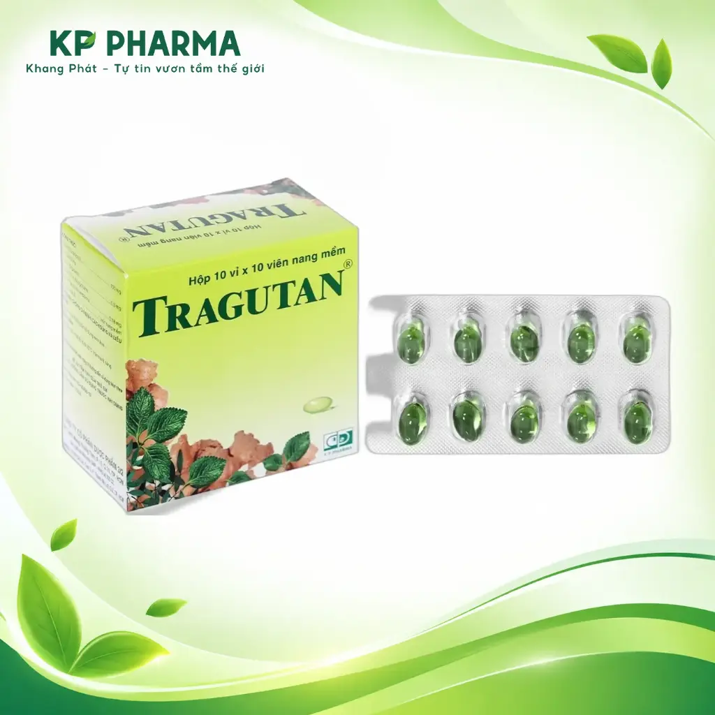 TRAGUTAN (HỘP 10 VỈ X 10 VIÊN) - TRỊ HO, SÁT KHUẨN HÔ HẤP  - DP3/2