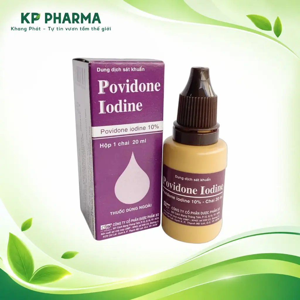 POVIDONE IODINE 10% (HỘP 1 CHAI 20ML) - DP3/2