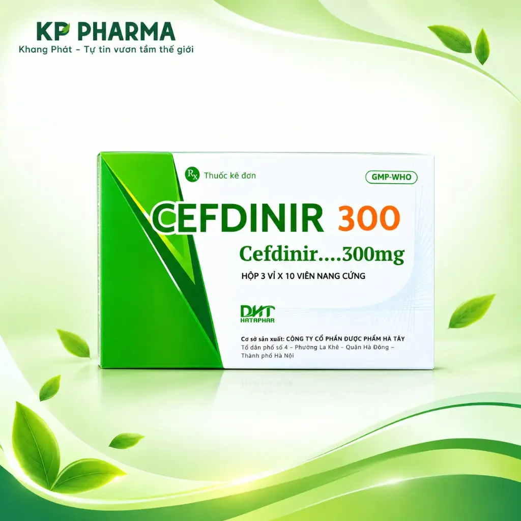 CEFDINIR 300MG (HỘP 3 VỈ X 10 VIÊN) - HATAPHAR