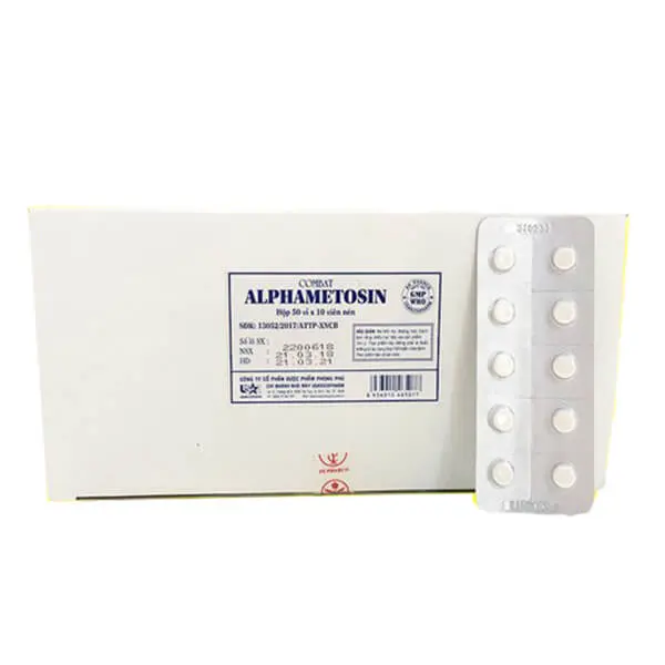 COMBATALPHAMETOSIN 4,20mg - 0,25mg - 0,25mg DƯỢC PHẨM PHONG PHÚ (Hộp 01 vỉ x 1 viên)