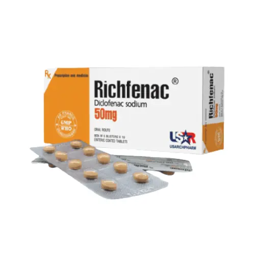 RICHFENAC 50mg DƯỢC PHẨM PHONG PHÚ (Hộp 10 vỉ x 10 viên)