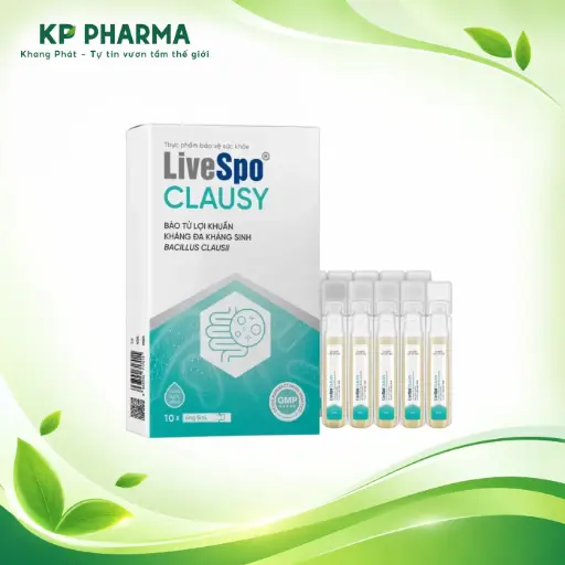 [LPR001] LIVESPO CLAUSY (HỘP 10 ỐNG X 5ML) - BÀO TỬ LỢI KHUẨN ĐA KHÁNG SINH BACILLUS CLAUSII