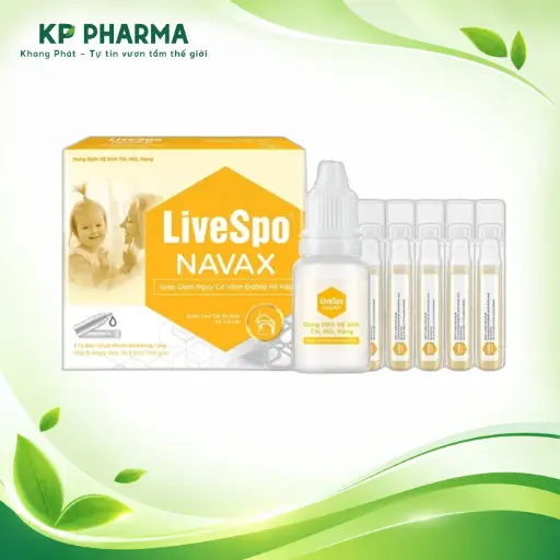 [LPR002] LIVESPO NAVAX TRẺ SƠ SINH VÀ TRẺ EM  (HỘP 5 ỐNG X 5ML VÀ 1 BÌNH NHỎ GIỌT) - GIẢM NGUY CƠ VIÊM ĐƯỜNG HÔ HẤP