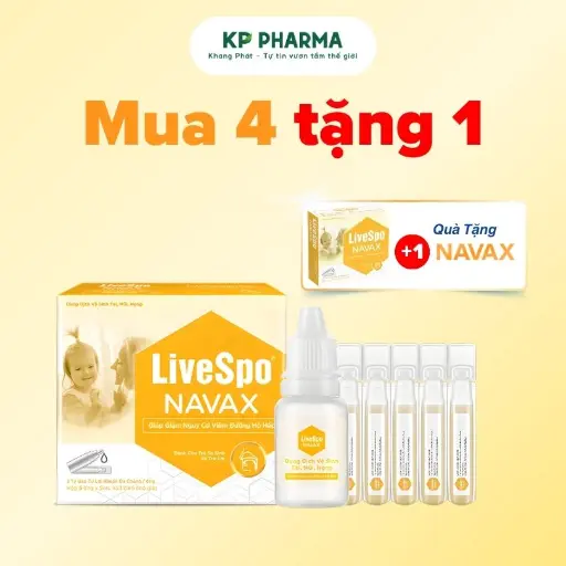 [LPR002] LIVESPO® NAVAX cho trẻ sơ sinh và trẻ em (5 ống/hộp)