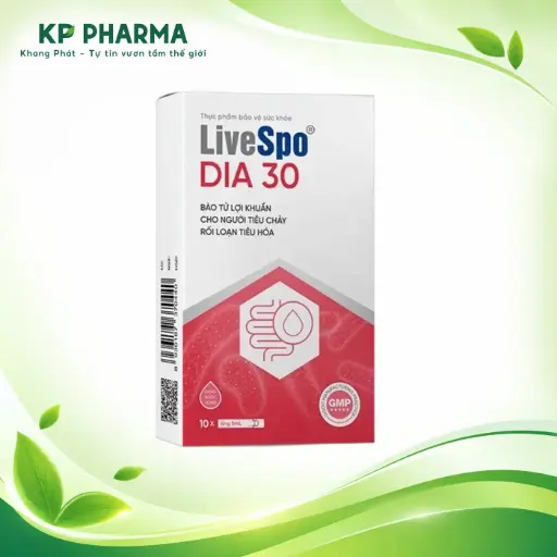 [LPR005] LIVESPO DIA30 (HỘP 10 ỐNG X 5ML) - BÀO TỬ LỢI KHUẨN CHO NGƯỜI TIÊU CHẢY, RLTH