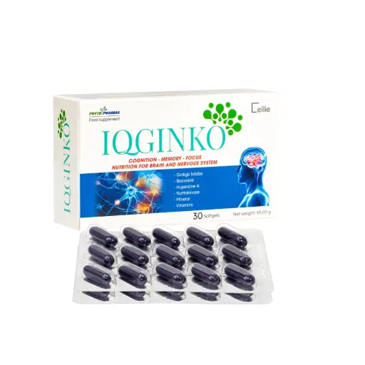 [SP04506] VIÊN UỐNG HỖ TRỢ TUẦN HOÀN NÃO - IQGINKO (HỘP 30 VIÊN)  - BULGARIA PHYTEX